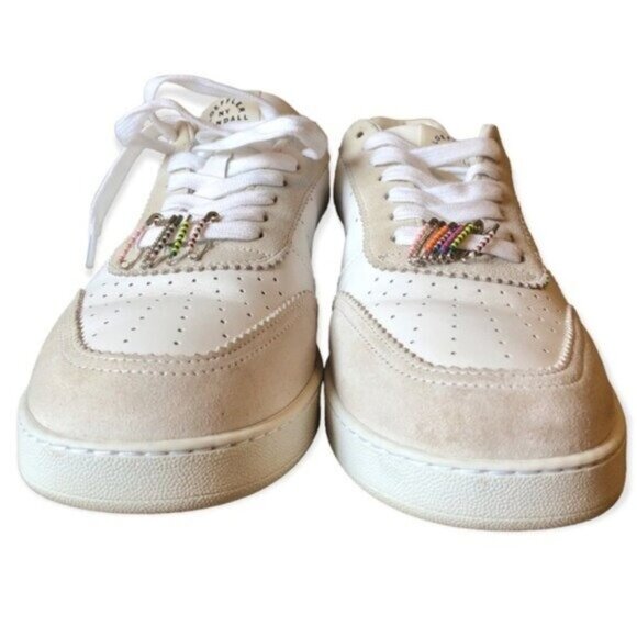 Loeffler Randall Keeley Gingham Leather Low-Top Sneakers Size 11 - Picture 8 of 16